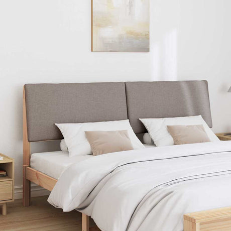 Vidaxl gestoffeerd hoofdbord taupe 200 cm massief grenenhout