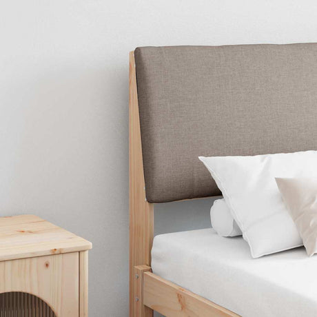Vidaxl gestoffeerd hoofdbord taupe 180 cm massief grenenhout