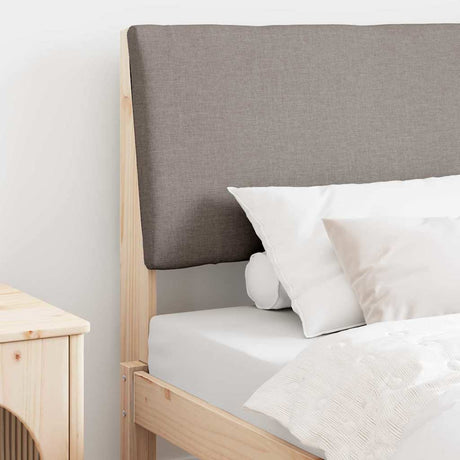 Vidaxl gestoffeerd hoofdbord taupe 90 cm massief grenenhout
