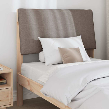 Vidaxl gestoffeerd hoofdbord taupe 90 cm massief grenenhout