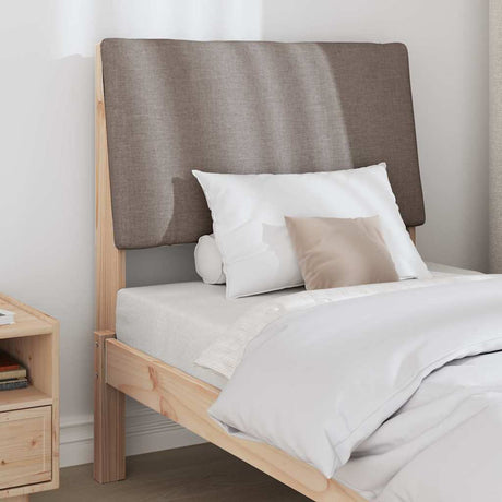 Vidaxl gestoffeerd hoofdbord taupe 80 cm massief grenenhout