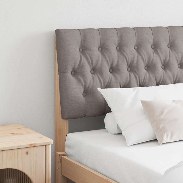 Vidaxl gestoffeerd hoofdbord taupe 180 cm massief grenenhout