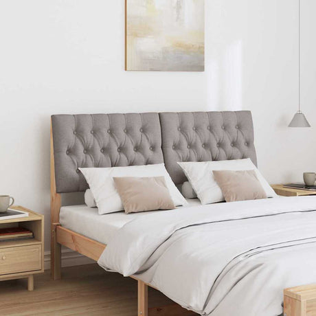 Vidaxl gestoffeerd hoofdbord taupe 150 cm massief grenenhout