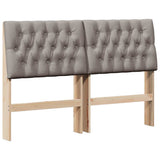 Vidaxl gestoffeerd hoofdbord taupe 150 cm massief grenenhout