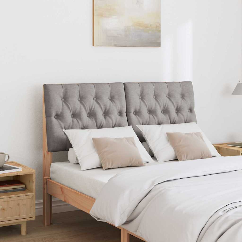 Vidaxl gestoffeerd hoofdbord taupe 120 cm massief grenenhout