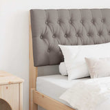 Vidaxl gestoffeerd hoofdbord taupe 90 cm massief grenenhout