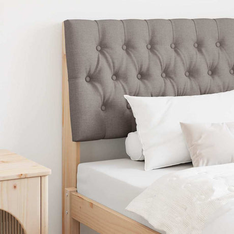 Vidaxl gestoffeerd hoofdbord taupe 90 cm massief grenenhout