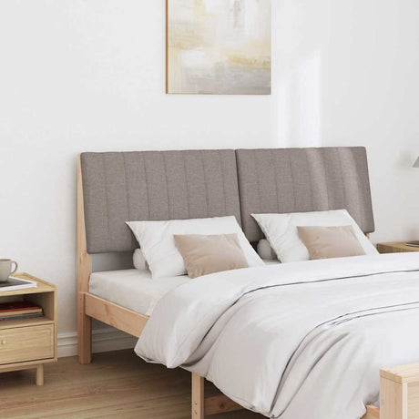 Vidaxl gestoffeerd hoofdbord taupe 160 cm massief grenenhout