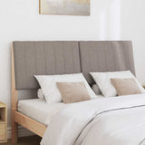 Vidaxl gestoffeerd hoofdbord taupe 140 cm massief grenenhout