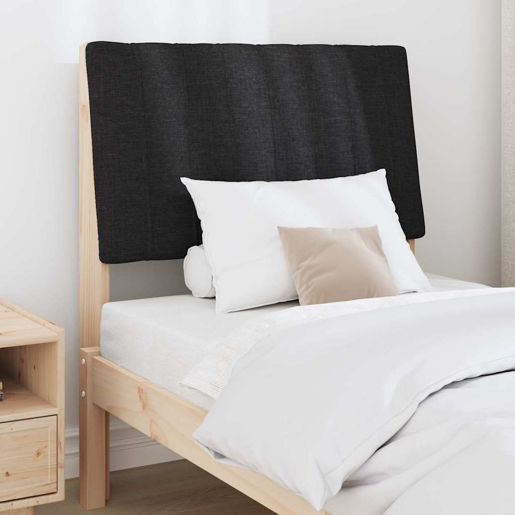 Vidaxl gestoffeerd hoofdbord zwart 80 cm massief grenenhout