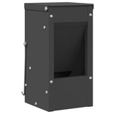 Vidaxl konijnenvoer zwart 12,5 x 12,5 x 25 cm koudgewalst staal