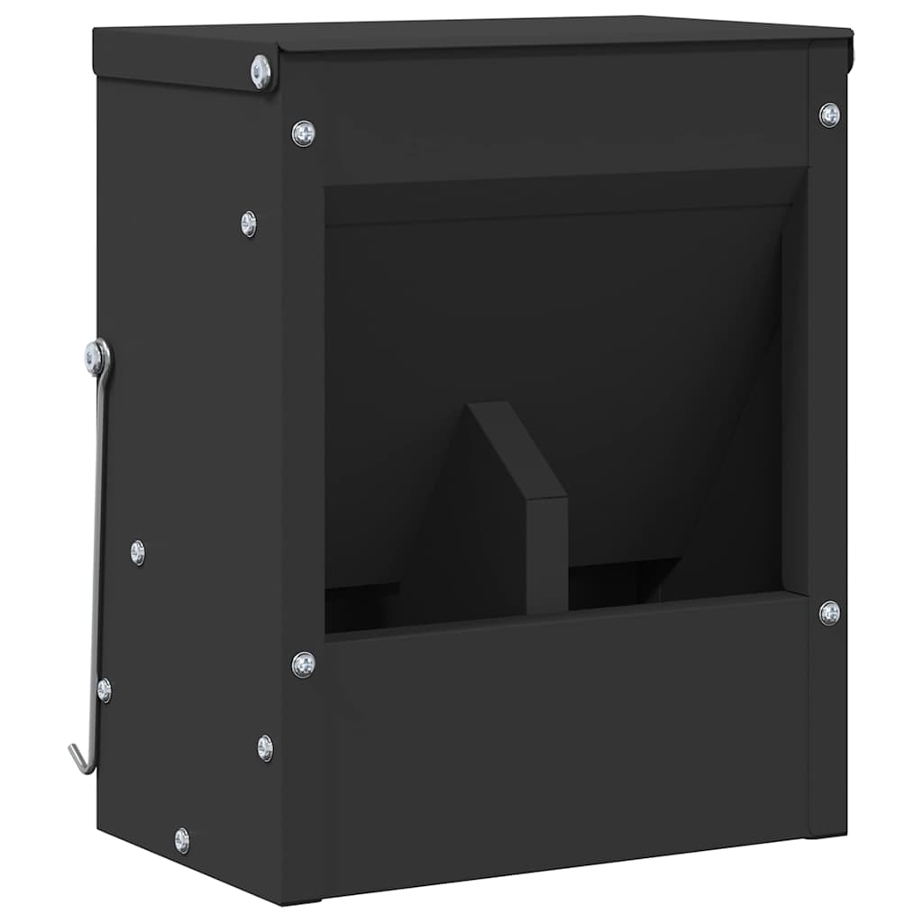 Vidaxl konijnenvoer zwart 20 x 12,5 x 25 cm koudgewalst staal