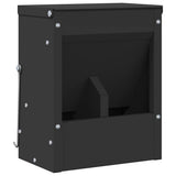 Vidaxl konijnenvoer zwart 20 x 12,5 x 25 cm koudgewalst staal