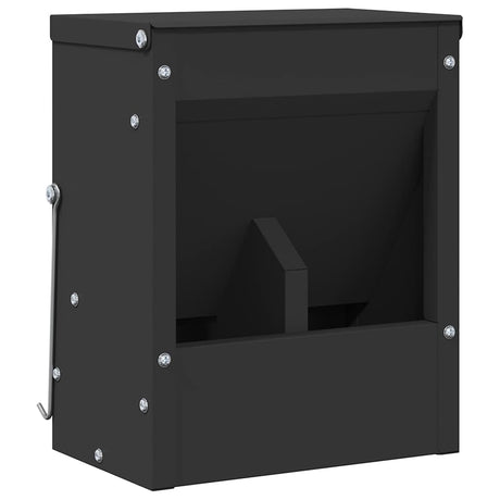 Vidaxl konijnenvoer zwart 20 x 12,5 x 25 cm koudgewalst staal