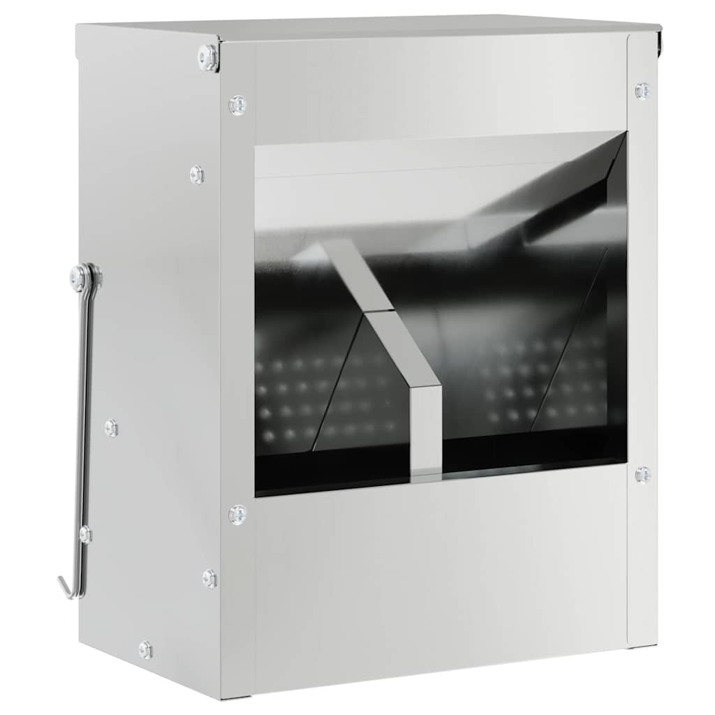 Vidaxl konijnenvoer zilver 20 x 12,5 x 25 cm gegalvaniseerd staal