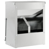 Vidaxl konijnenvoer zilver 20 x 12,5 x 25 cm gegalvaniseerd staal