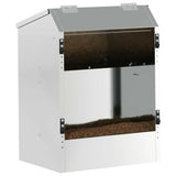 Vidaxl konijnenvoer zilver 64,5 x 25,5 x 45,5 cm gegalvaniseerd staal