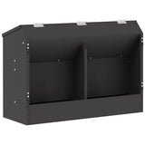 Vidaxl konijnenvoer zwart 64,5 x 25,5 x 45,5 cm koudgewalst staal