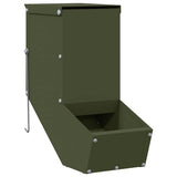 Vidaxl konijnenvoer olijf groen 12,5 x 26 x 28,5 cm koudgewalst staal