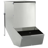 Vidaxl konijnenvoer zilver 17,5 x 26 x 28,5 cm gegalvaniseerd staal