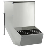 Vidaxl konijnenvoer zilver 17,5 x 26 x 28,5 cm gegalvaniseerd staal