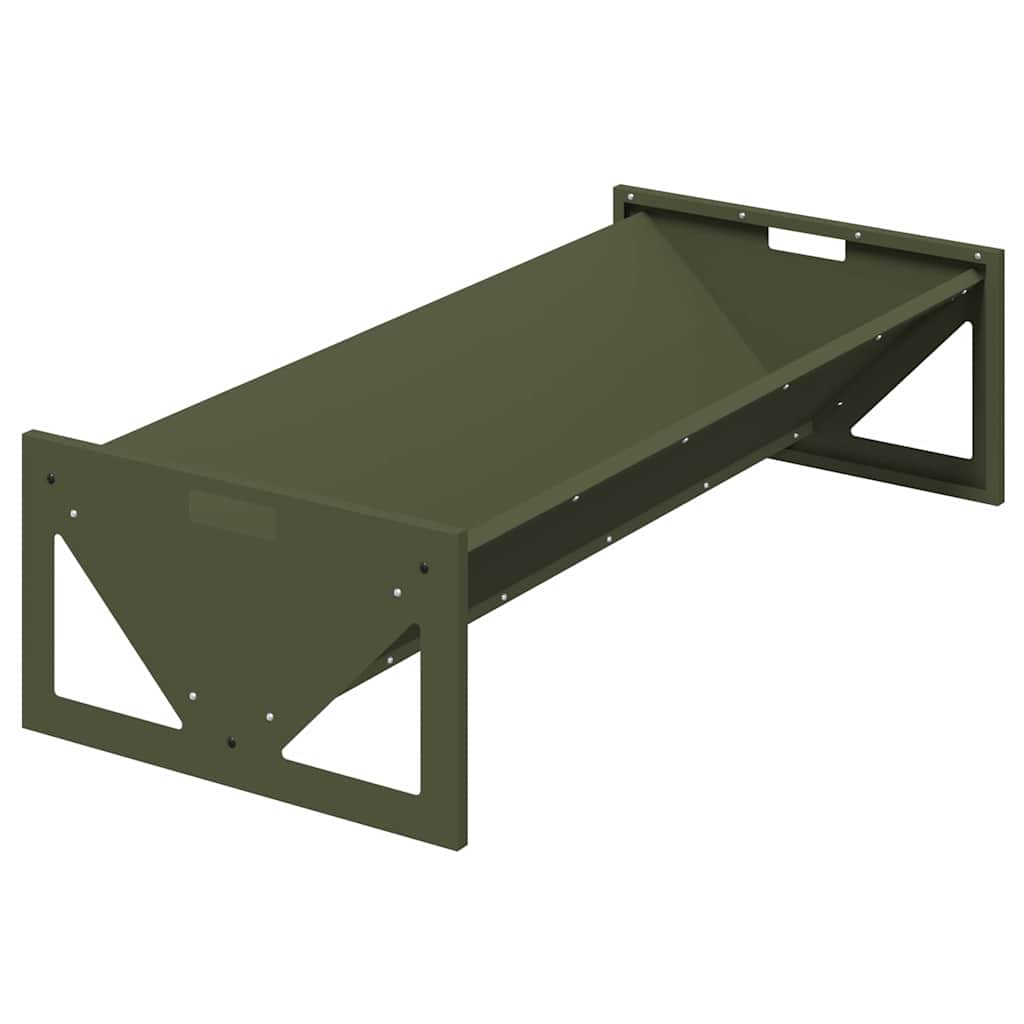 Vidaxl voederbak voor vee olijf groen 108 x 50 x 28 cm