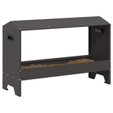 Vidaxl kippen voederbak zwart 81 x 32 x 53,5 cm koudgewalst staal