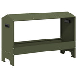 Vidaxl kippen voederbak olijf groen 81 x 32 x 53,5 cm