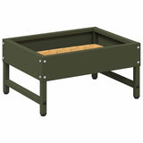 Vidaxl vogeleter olijf groen 80 x 28 x 13.5 cm koudgewalst staal