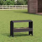 Vidaxl voederbak voor vee zwart 79 x 35 x 62 cm koudgewalst staal