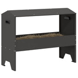 Vidaxl voederbak voor vee zwart 79 x 35 x 62 cm koudgewalst staal