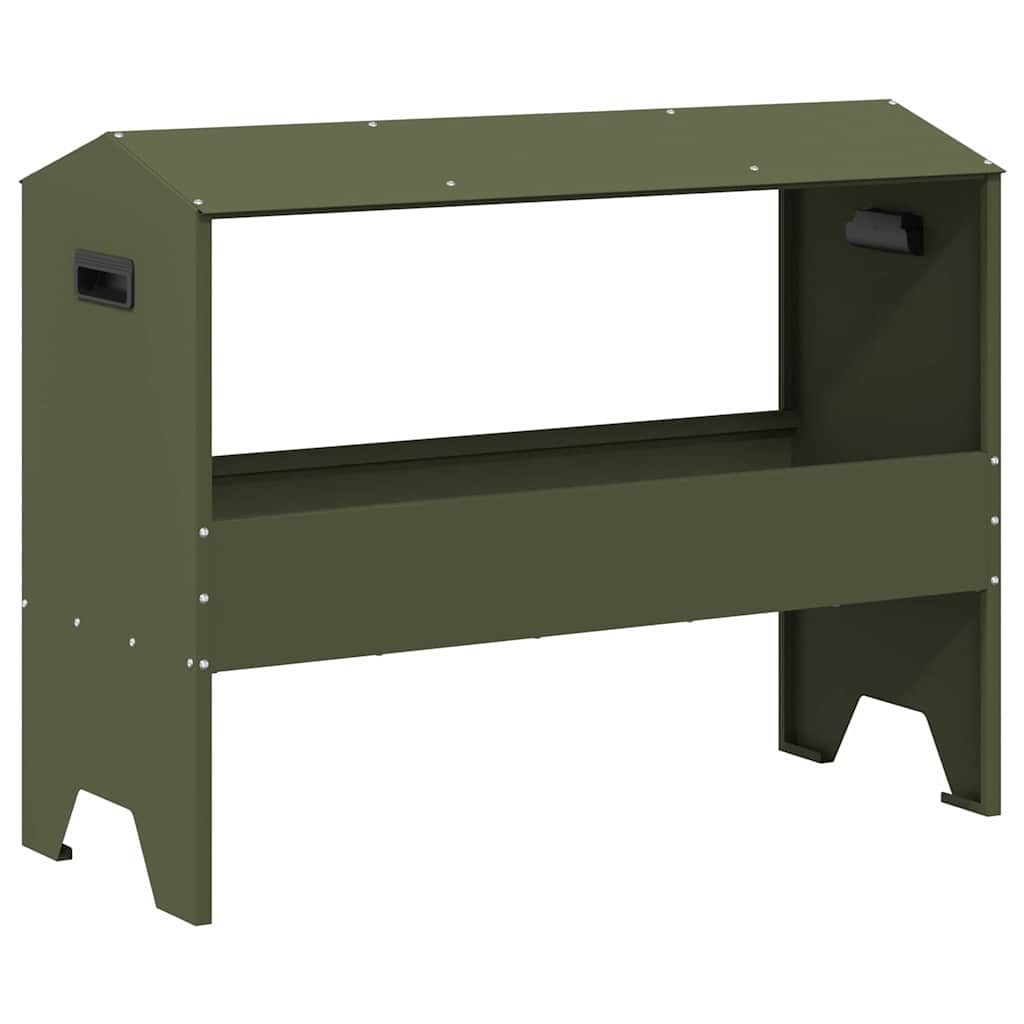 Vidaxl voederbak voor vee olijf groen 79 x 35 x 62 cm