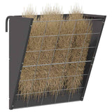 Vidaxl hangend hooi feeder zwart 61 x 33 x 66 cm koudgewalst staal