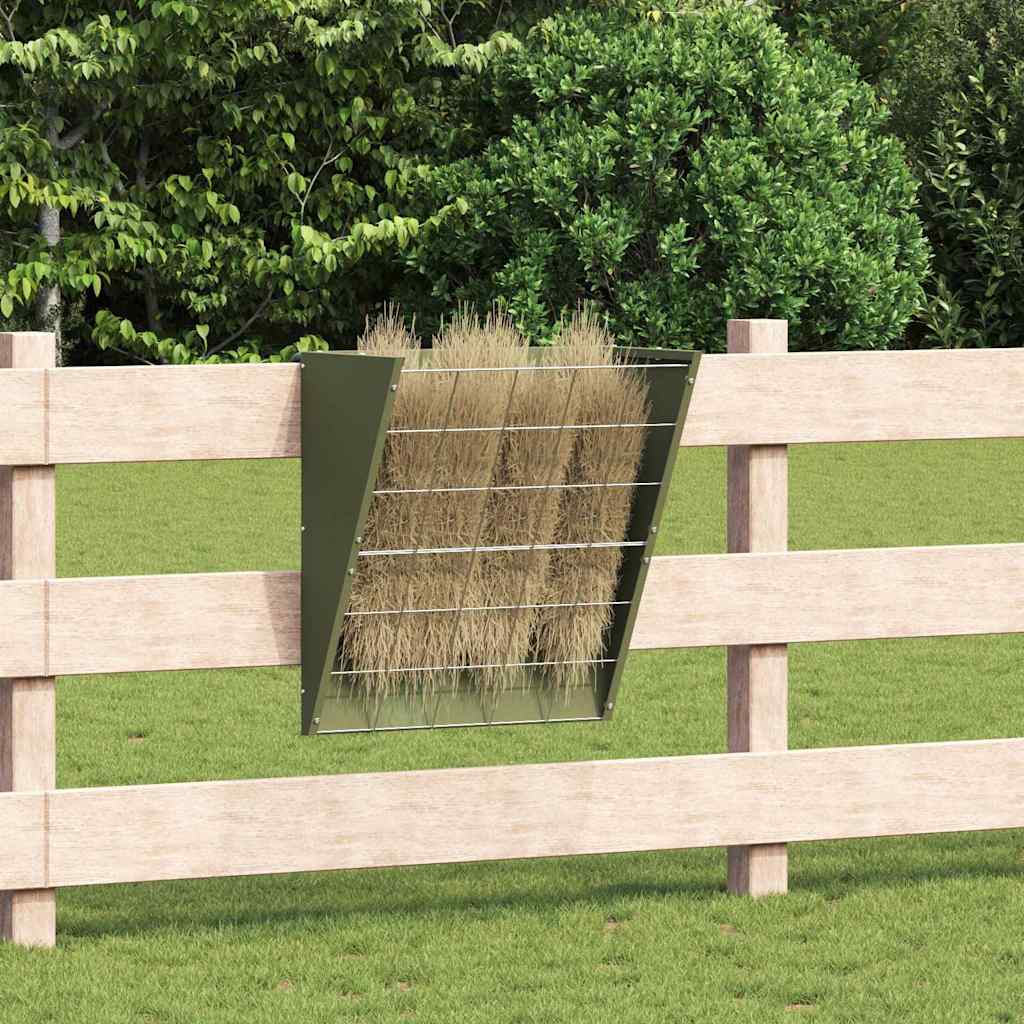 Vidaxl hangend hooi feeder olijf groen 61 x 33 x 66 cm