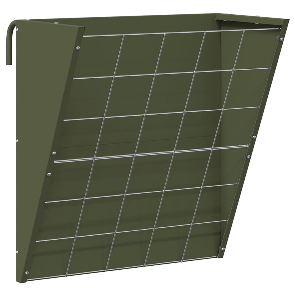 Vidaxl hangend hooi feeder olijf groen 61 x 33 x 66 cm