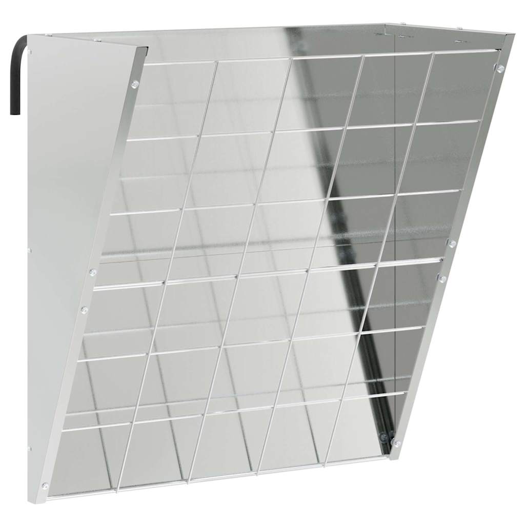 Vidaxl hangend hooi feeder zilver 61 x 33 x 66 cm gegalvaniseerd staal