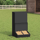 Vidaxl varkensvoeder zwart 55 x 51 x 91,5 cm koudgewalst staal