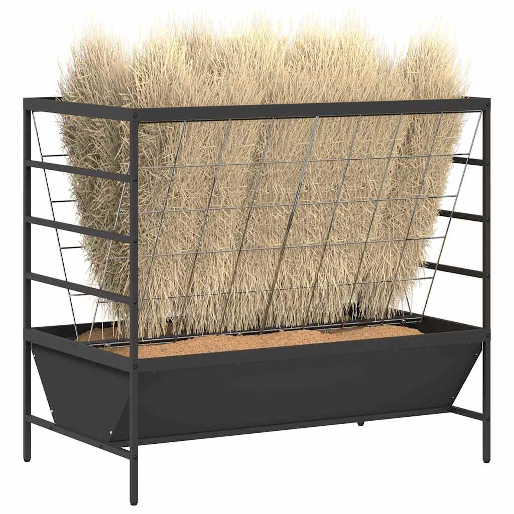 Vidaxl vee voeder zwart 100 x 60 x 90 cm koudgewalst staal