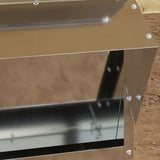 Vidaxl kip voerbak zilver 40,5 x 45 x 41 cm gegalvaniseerd staal