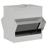 Vidaxl kip voerbak zilver 40,5 x 45 x 41 cm gegalvaniseerd staal