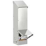 Vidaxl kip voerbak zilver 13 x 12 x 51 cm gegalvaniseerd staal