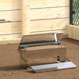 Vidaxl kippen treadle voeder zilver 48,5 x 39,5 x 19 cm