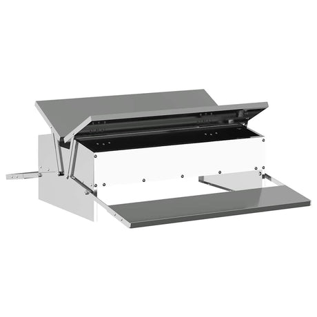 Vidaxl kippen treadle voeder zilver 75 x 53 x 20,5 cm 10 kg