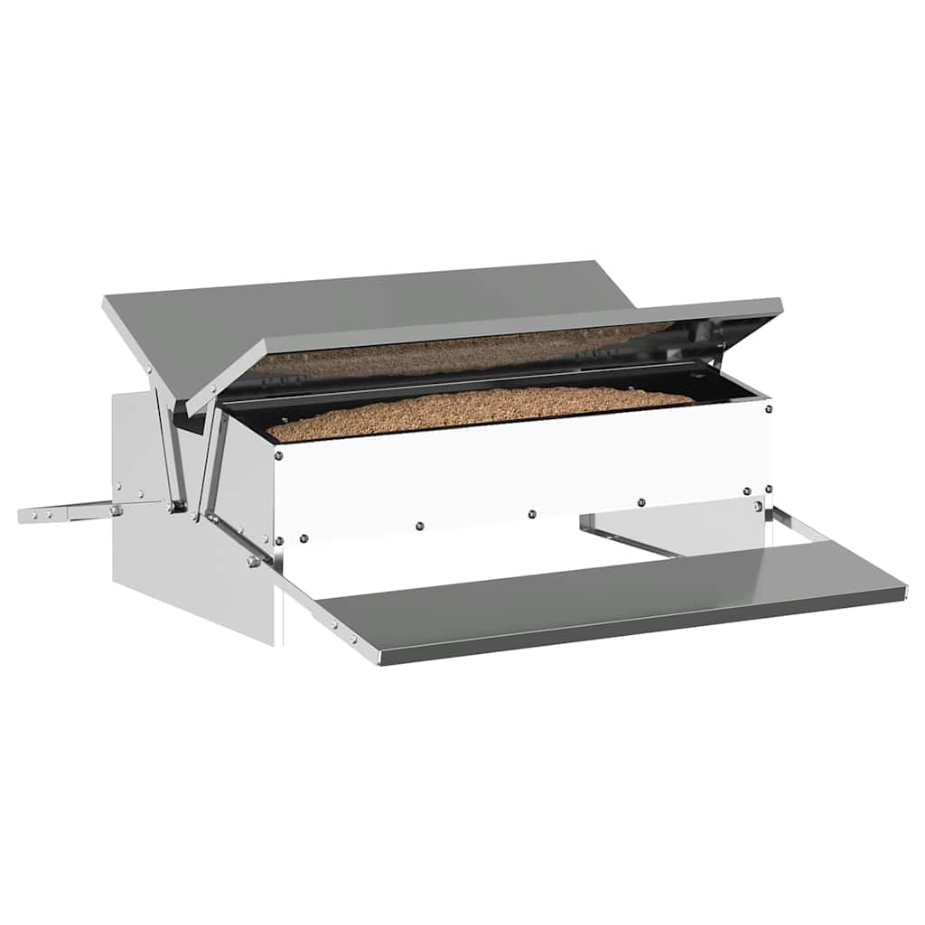 Vidaxl kippen treadle voeder zilver 75 x 53 x 20,5 cm 10 kg