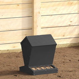 Vidaxl kip voerbak zwart 30 x 30 x 39 cm koudgewalst staal