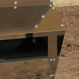 Vidaxl kip voerbak zilver 20 x 25 x35 cm gegalvaniseerd staal