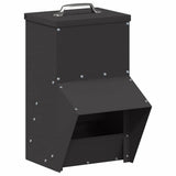 Vidaxl kip voerbak zwart 20 x 25 x35 cm koudgewalst staal