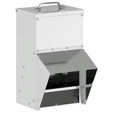 Vidaxl kip voerbak zilver 20 x 25 x35 cm gegalvaniseerd staal