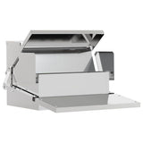 Vidaxl kippen treadle voeder zilver 50 x 40 x 29 cm
