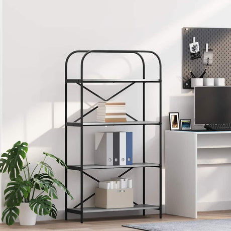 Vidaxl boekenkast 4-laags 80 x 30 x 146 cm bewerkt hout grijs sonoma